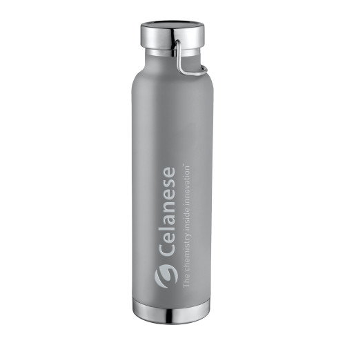  Thor Copper Vacuum Insulated Grey Bottle 22oz - Celanese - Primary Logo w/Tagline Engraved