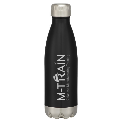  Swig Stainless Steel Black Bottle 16oz - M Train Engraved