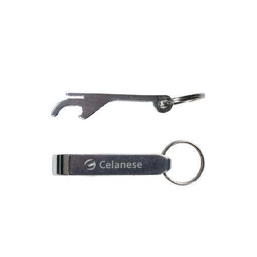  Aluminum Silver Bottle Opener - Celanese Engraved