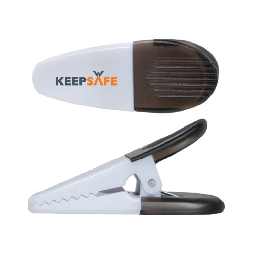  White Crocodile Clip/Magnet - KeepSafe