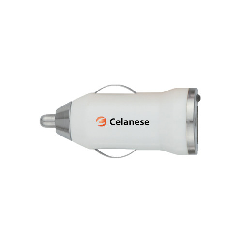  On the Go White Car Charger - Celanese