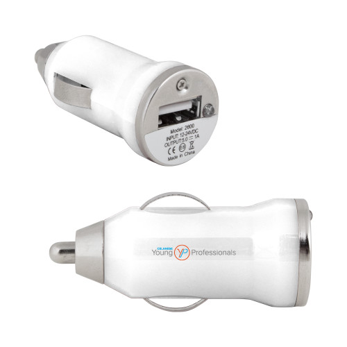  On the Go White Car Charger - Young Professionals