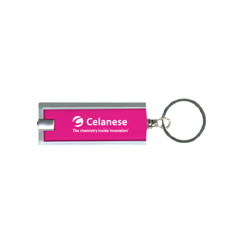  Turbo Pink Flashlight Key Holder - Celanese - Primary Logo w/Tagline