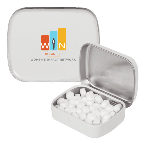  White Rectangular Peppermint Tin - Womens Impact Network