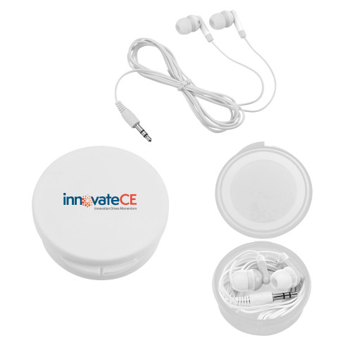  Ear Buds in White Case - innovateCE