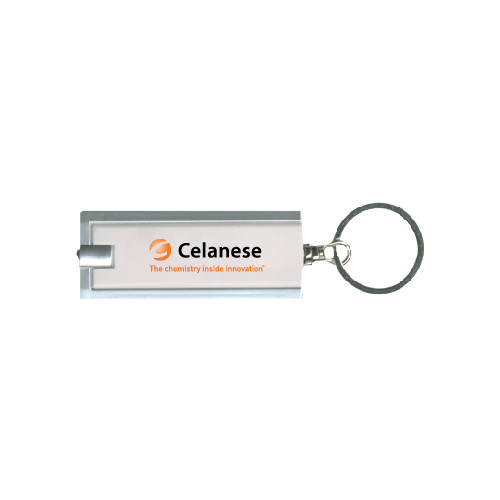  Turbo White Flashlight Key Holder - Celanese - Primary Logo w/Tagline