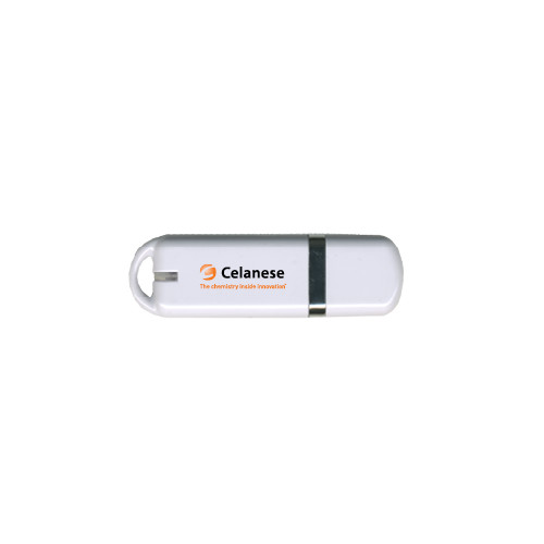  USB White Pen Drive 4G - Celanese - Primary Logo w/Tagline