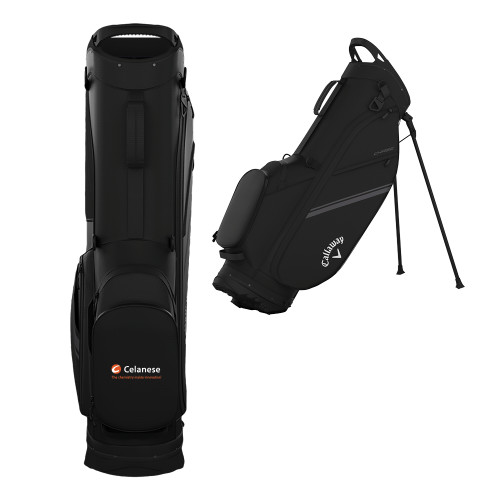  Callaway Chase Black Stand Golf Bag - Celanese - Primary Logo w/ Tagline