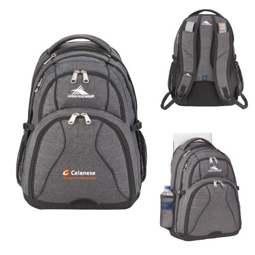  High Sierra Graphite Swerve Computer Backpack - Celanese - Primary Logo w/ Tagline