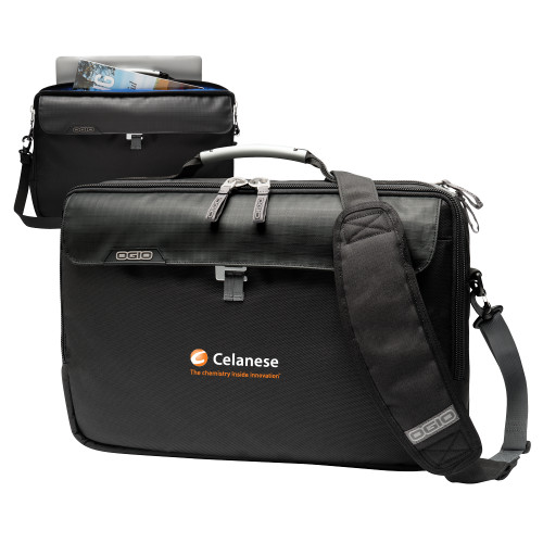  OGIO Black Pursuit Messenger Bag - Celanese - Primary Logo w/Tagline