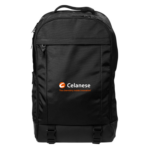  Mercer+Mettle Black Backpack - Celanese - Primary Logo w/ Tagline