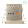 Thumbnail image for  Split Recycled Cotton Grey/Natural Drawstring Bag