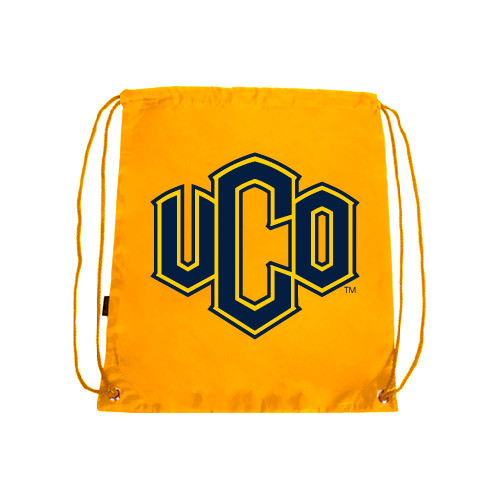  Gold Drawstring Backpack - Official Logo
