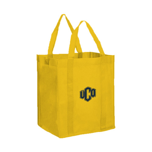  Non Woven Gold Grocery Tote - Official Logo