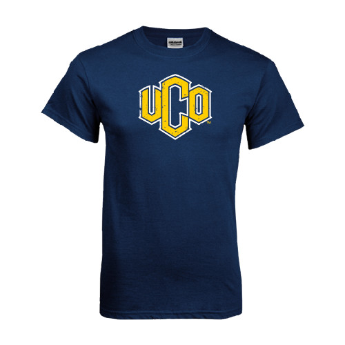  Navy T Shirt - Official Logo Distressed