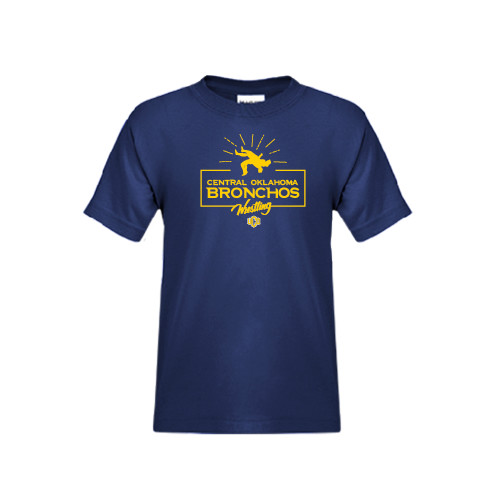  Youth Navy T Shirt - Bronchos Wrestling