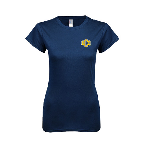  Next Level Womens Navy Boyfriend Tee - Official Logo