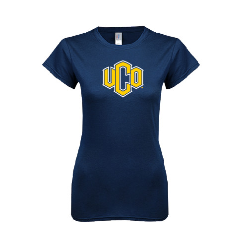  Next Level Womens Navy Boyfriend Tee - Official Logo