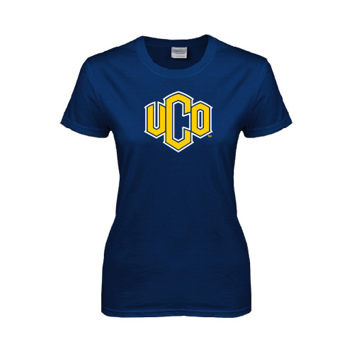  Womens Short Sleeve Navy Tee - Official Logo