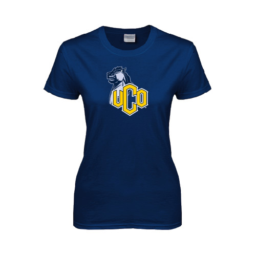  Womens Short Sleeve Navy Tee - Official Logo