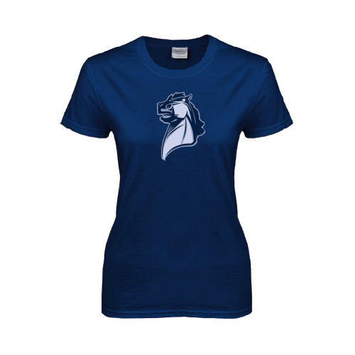  Womens Short Sleeve Navy Tee - Official Logo