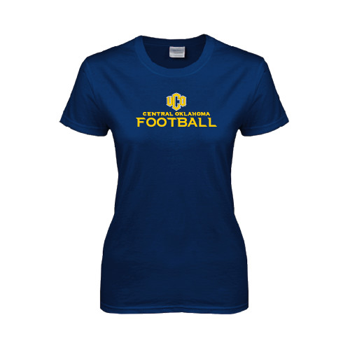  Womens Short Sleeve Navy Tee - Central Oklahoma Football