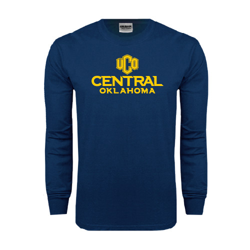  Navy Long Sleeve T-Shirt - Central Oklahoma Official Logo