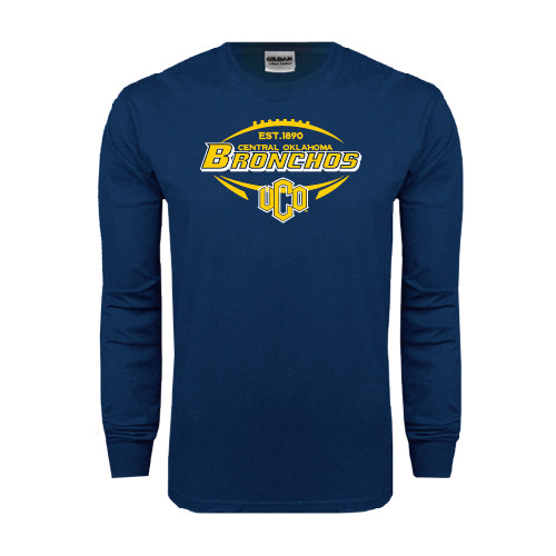  Navy Long Sleeve T-Shirt - Bronchos Football