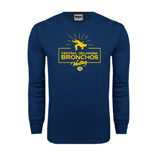  Navy Long Sleeve T-Shirt - Bronchos Wrestling