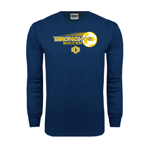  Navy Long Sleeve T-Shirt - Bronchos Soccer