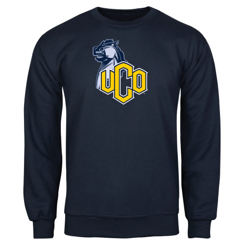  Navy Fleece Crew - UCO with Mascot