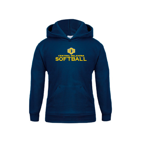  Youth Navy Fleece Hoodie - Central Oklahoma Softball