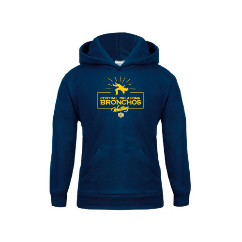  Youth Navy Fleece Hoodie - Bronchos Wrestling