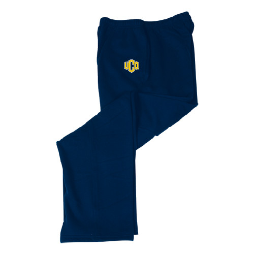  Navy Fleece Open Bottom Pant - Official Logo