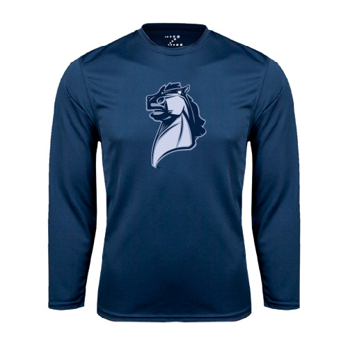  Navy Performance Long Sleeve Shirt - Official Logo