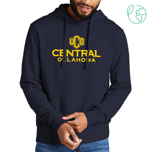  Allmade Navy Organic French Terry Pullover Hoodie - Central Oklahoma Official Logo