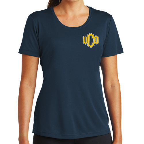  Womens Navy Performance Tee - Official Logo