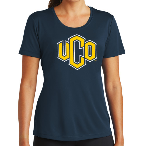  Womens Navy Performance Tee - Official Logo