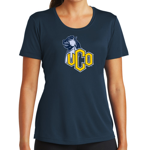  Womens Navy Performance Tee - Official Logo