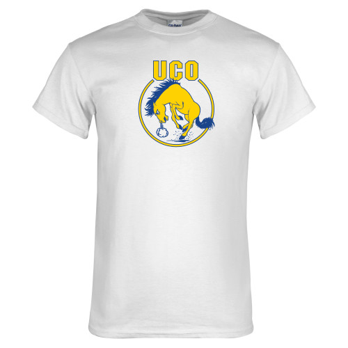  White T Shirt - Vintage Bronchos Logo