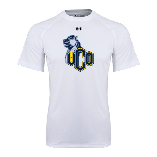  Under Armour White Tech Tee - UCO with Mascot