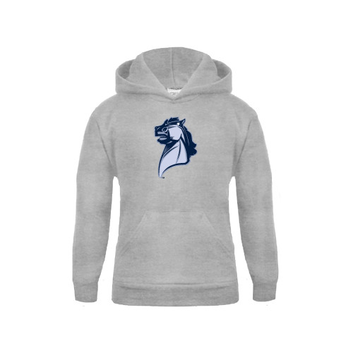  Youth Grey Fleece Hood - Official Logo