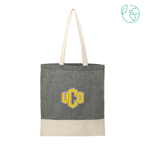  Split Recycled Black Cotton Twill Convention Tote - Official Logo