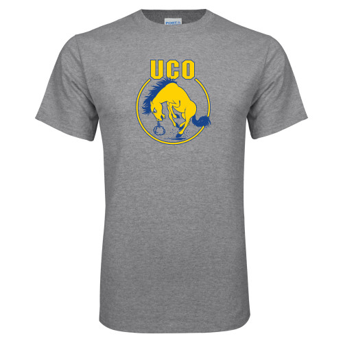  Grey T Shirt - Vintage Bronchos Logo