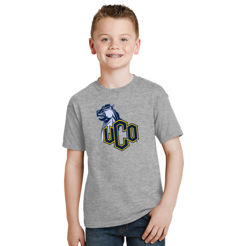  Youth Grey T-Shirt - UCO with Mascot