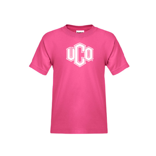  Youth Hot Pink T Shirt - Official Logo
