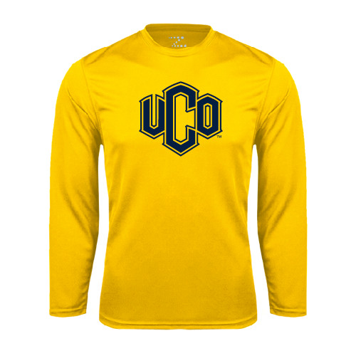  Gold Performance Long Sleeve Shirt - Official Logo