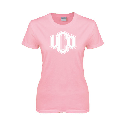  Womens Pink Short Sleeve Tee - Official Logo