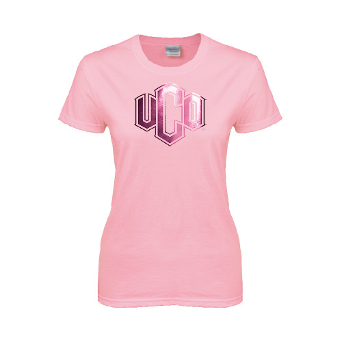  Womens Pink Short Sleeve Tee - Official Logo Foil