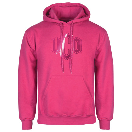  Womens Fuchsia Fleece Hoodie - Official Logo Foil